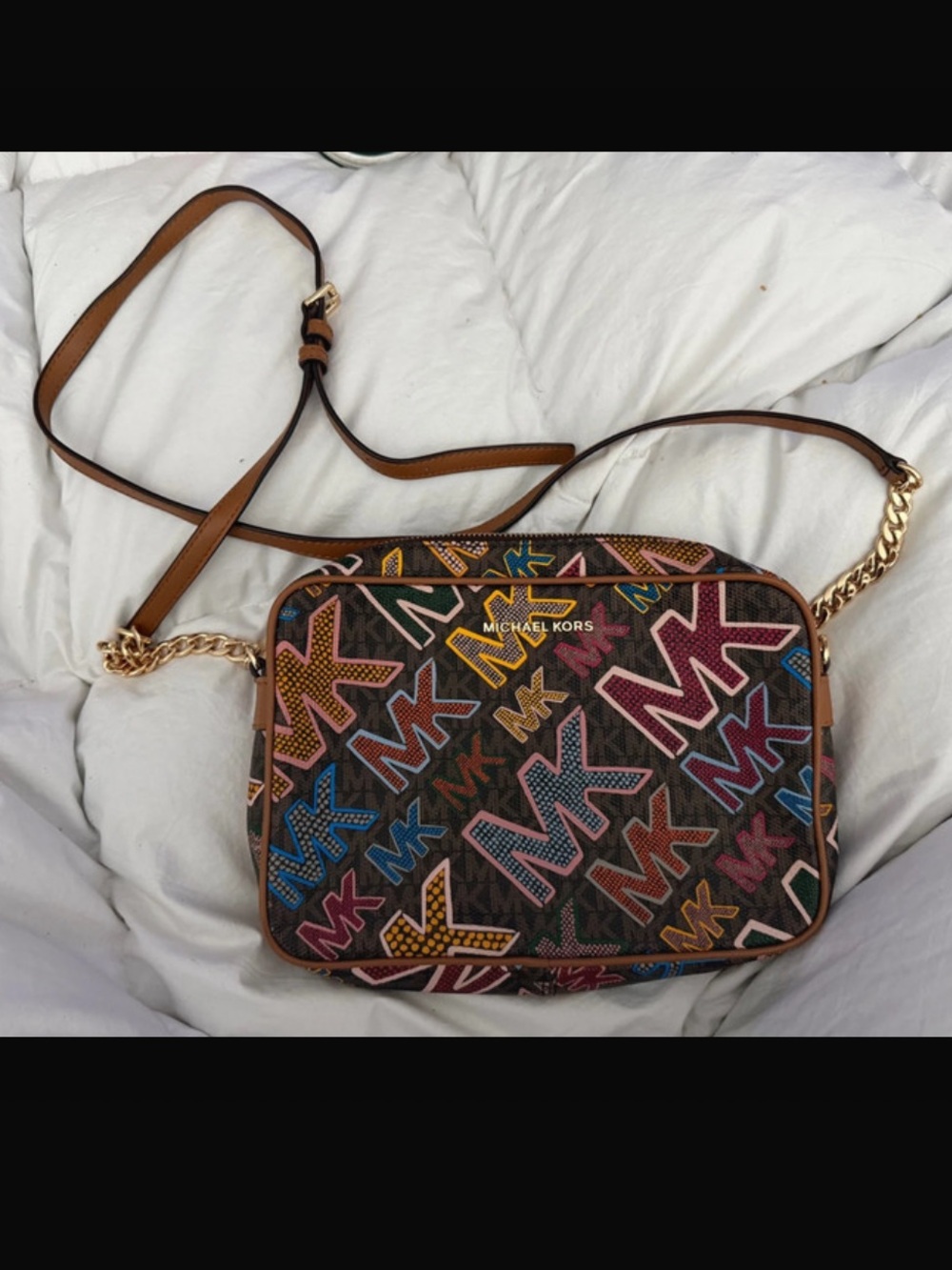 Michael Kors Multicolor MK Logo Crossbody Bag
